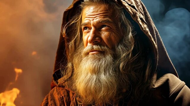 The prophet who led Gods people in the desert in the burning bush in the desert on Mount Sinai 4K