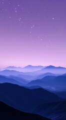 A soft, purple-blue sky with clouds in the background, a beautiful night scene, a vector illustration, phone wallpaper