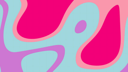 Pink purple and light blue abstract shapes form a background
