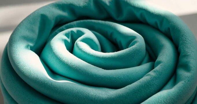 Turquoise blue fleeced corner