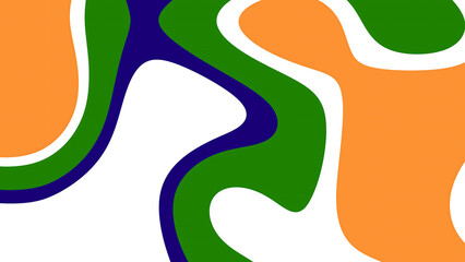 Obraz premium Abstract Modern Colorful Shape Background with Green Orange and Blue Accents