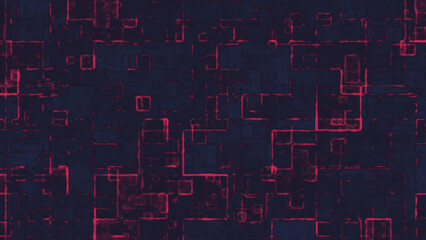 Futuristic Dark Background with Glowing Neon Geometric Shapes