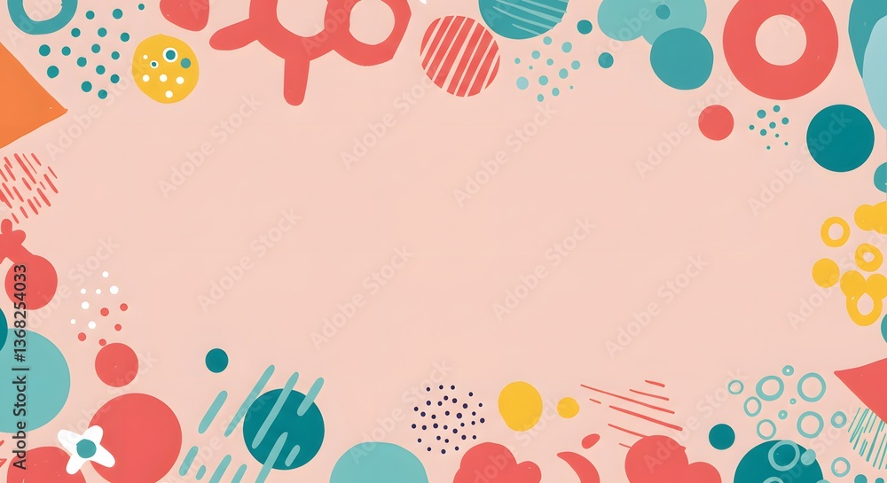 Poster abstract shapes and colorful elements background design for creative use