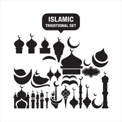 Islamic raditional black silhouette
