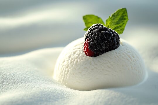 Frozen Berry Delight Ice Cream - Powered by Adobe