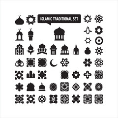 Islamic raditional black silhouette