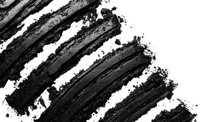 Gray scale brushstrokes, abstract pattern texture background, cut out transparent