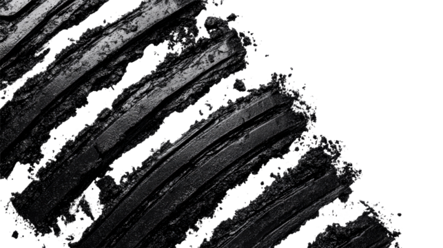 Gray scale brushstrokes, abstract pattern texture background, cut out transparent