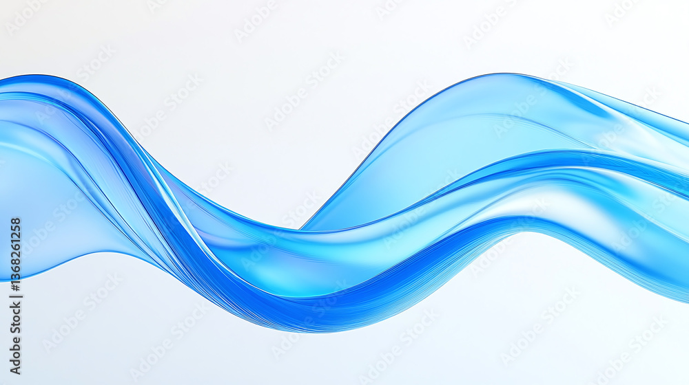 Poster a subtle light blue background with a transparent gradient, mimicking stained glass in a 3d visualiz