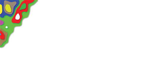 colorful paint splashes corner element design