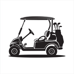 Golf Cart black silhouette

