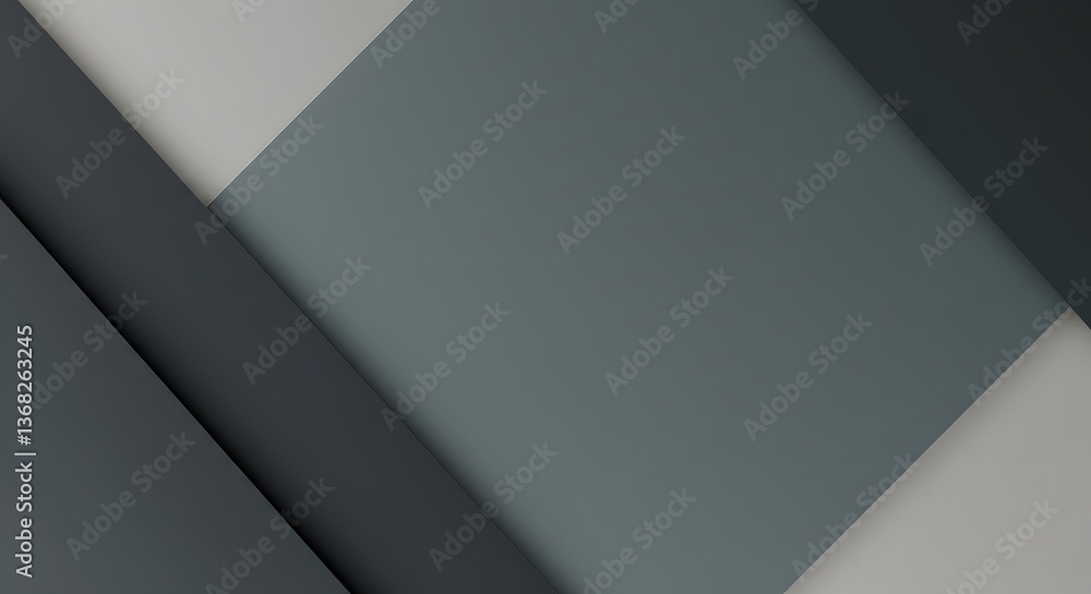 Poster Abstract geometric background with overlapping layers of shades