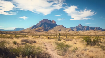 Mountain desert texas background landscape. Wild west western adventure explore inspirational vibe