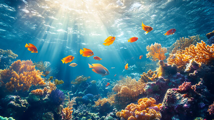 Naklejka premium Life on the Reef