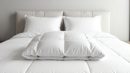 double bed with pillows