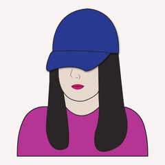 A beautiful girl wearing a cap