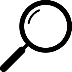 Simple monochrome magnifying glass icon