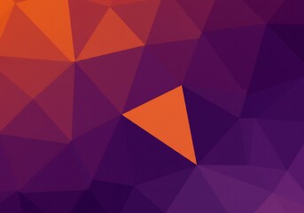 Obraz premium Abstract Purple Orange Geometric Low Poly Design. AI Generated