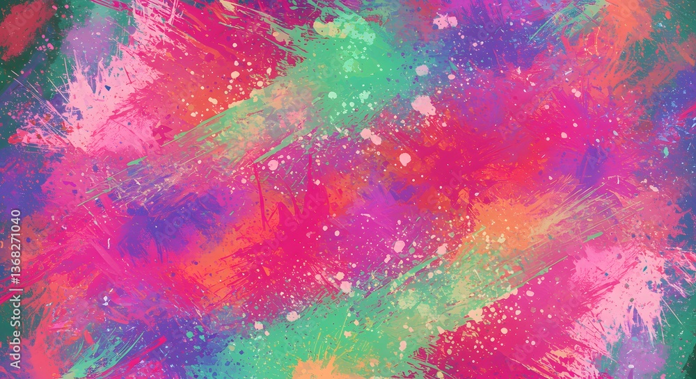 Poster vibrant splash art background with colorful brushstrokes texture