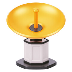 Satellite Dish 3D Icon Illustration 