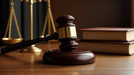 gavel and law book