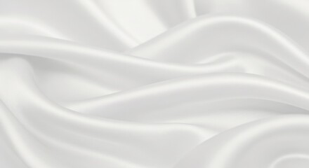 Obraz premium Smooth white silk drapes elegantly soft light reflects subtly. AI Generated