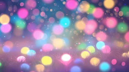 Naklejka premium Twinkling and Dreamlike Bokeh Circles in Various Colors