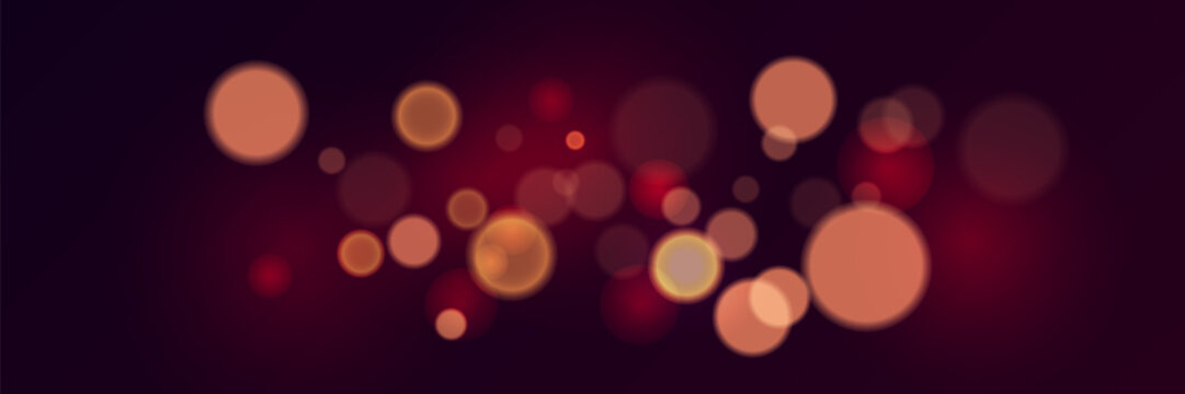 Glowing bokeh particles.Blurred circles.Glitter, sparkles and dust.Vector illustration.EPS 10.