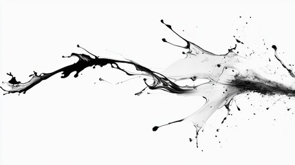 Dynamic black ink splash creative studio focusing on minimalist abstract visuals and art concepts