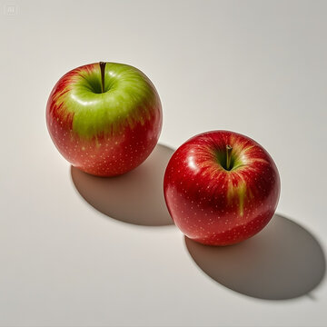 red apples on a white background