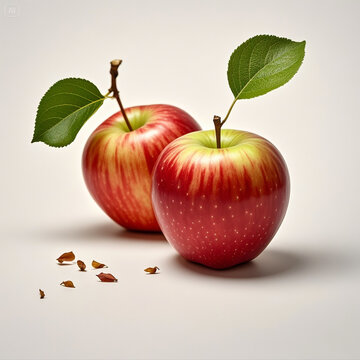 red apple on a white background