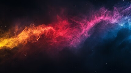 Fototapeta premium Cosmic Nebula: A Celestial Tapestry of Red, Blue, and Orange Hues