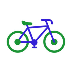 Fototapeta premium Bicycle icon in modern style with bright colors 