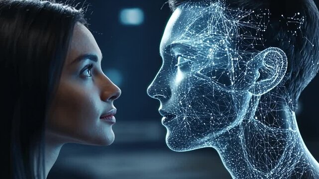 Futuristic Ai Dating Coaching With Holographic Practice Session Generative AI
