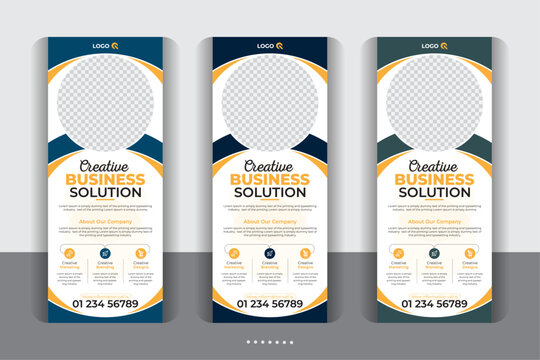 Exhibition advertising banner modern and professional layout, Business agency business pull up vertical display banner, luxury creative rollup, pull up banner template design
