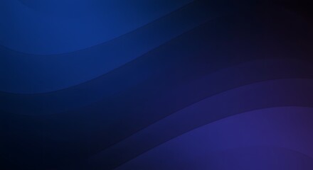 Abstract dark blue background with curved lines and smooth gradients