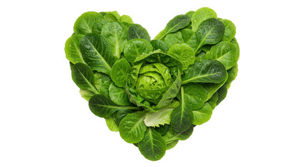 Obraz premium Isolated Heart Shape Made of Lettuce