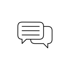 speech bubble icon, black white