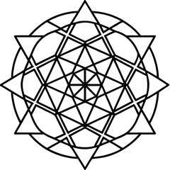 Sacred geometry pattern design.