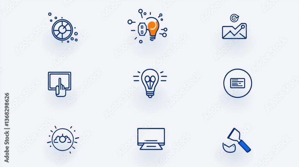 Aufkleber creative light bulb icon symbol representing innovative ideas successful business strategy and probl