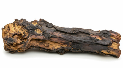 Weathered log with unique texture and natural patterns for creative projects and design