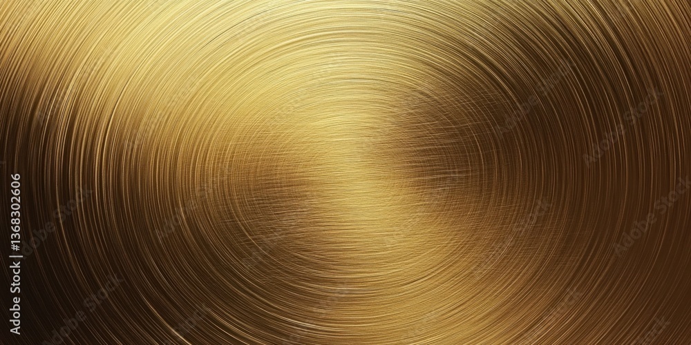 Poster a gold colored surface with a circular shape. the surface is shiny and reflective. the circular shap