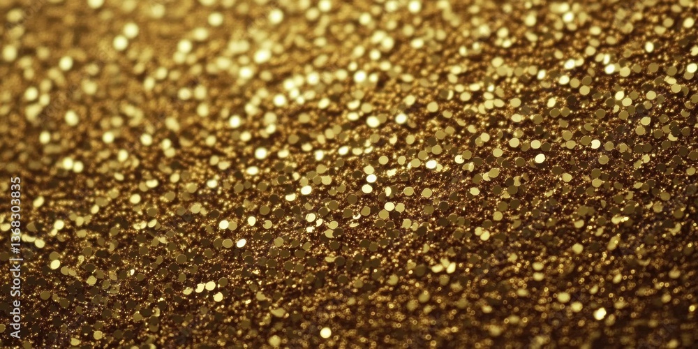 Aufkleber a gold and glittery background with many small gold dots. the background is a rich gold color, and t