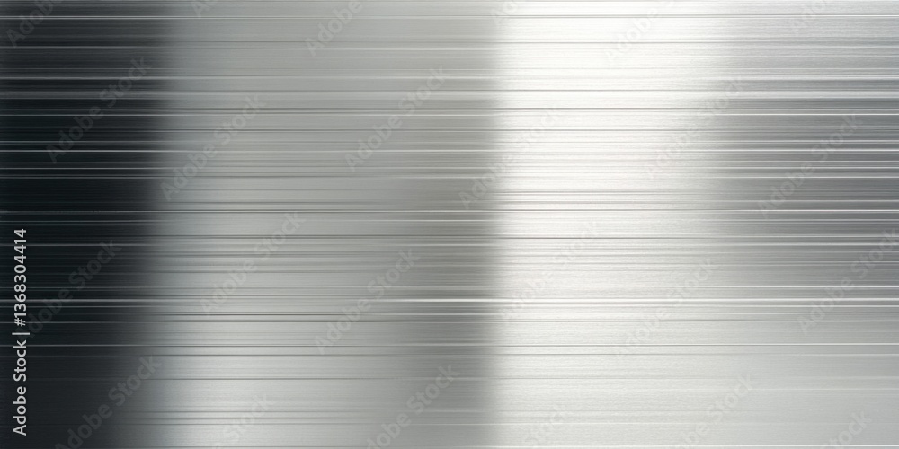 Poster a silver metal surface with a black line running through it. the line is not straight, but rather wa