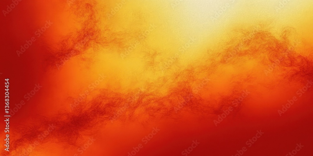 Poster a red and yellow background with a blurry orange line. the orange line is the only thing that is cle