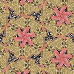 Embroidery and batik design concept. Antique art for clothing print, sublimation block etc. New trendy wallpaper, cover photo, interior decoration idea. Abstract pattern for the carpet background	