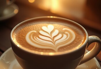 captivating latte art coffee cups beautiful designs close photographic perspective warm beverage crema aroma, espresso, foam, drink, brew, caffeine, steam