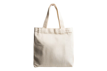 Isolated fabric bag with handles, isolated, cut out transparent