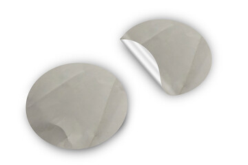 Blank Sticker Texture Tag Set For Mockup Template