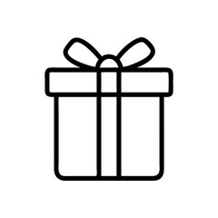 Gift box icon, Customer gift isolated icon, Client gift box vector symbol